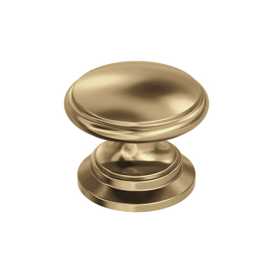 Amerock | Cabinet Knob |Champagne Bronze | 1-1/4 in (32 mm) Diameter Drawer Knob | Ravino | Kitchen and Bath Hardware | Furniture Hardware