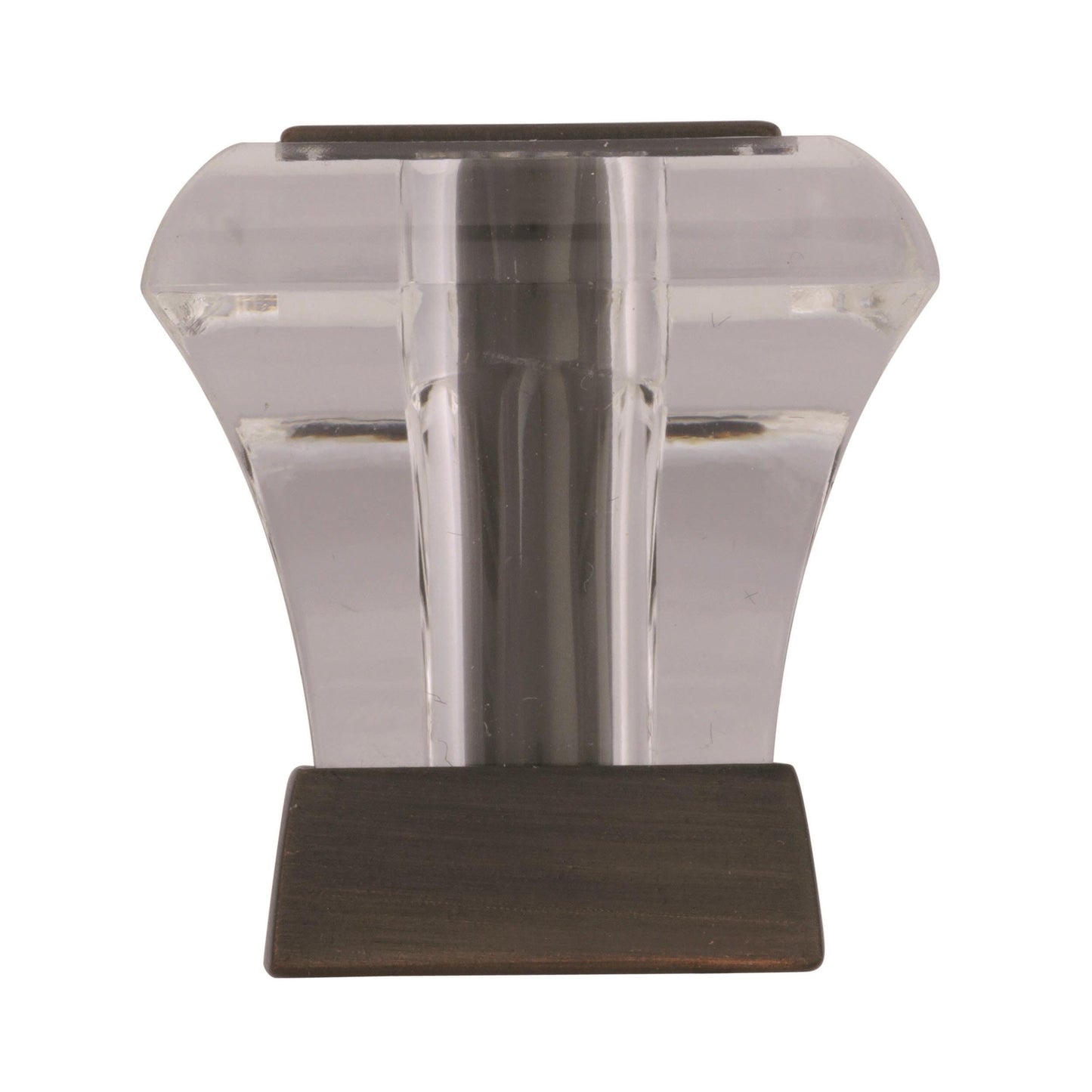 Amerock | Cabinet Knob | Clear/Oil-Rubbed Bronze | 1-1/16 inch (27 mm) Length | Abernathy | 1 Pack | Drawer Knob | Cabinet Hardware