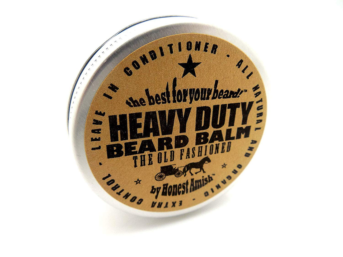 Honest Amish - Heavy Duty Beard Balm - 2 Ounce - Beard Conditioner