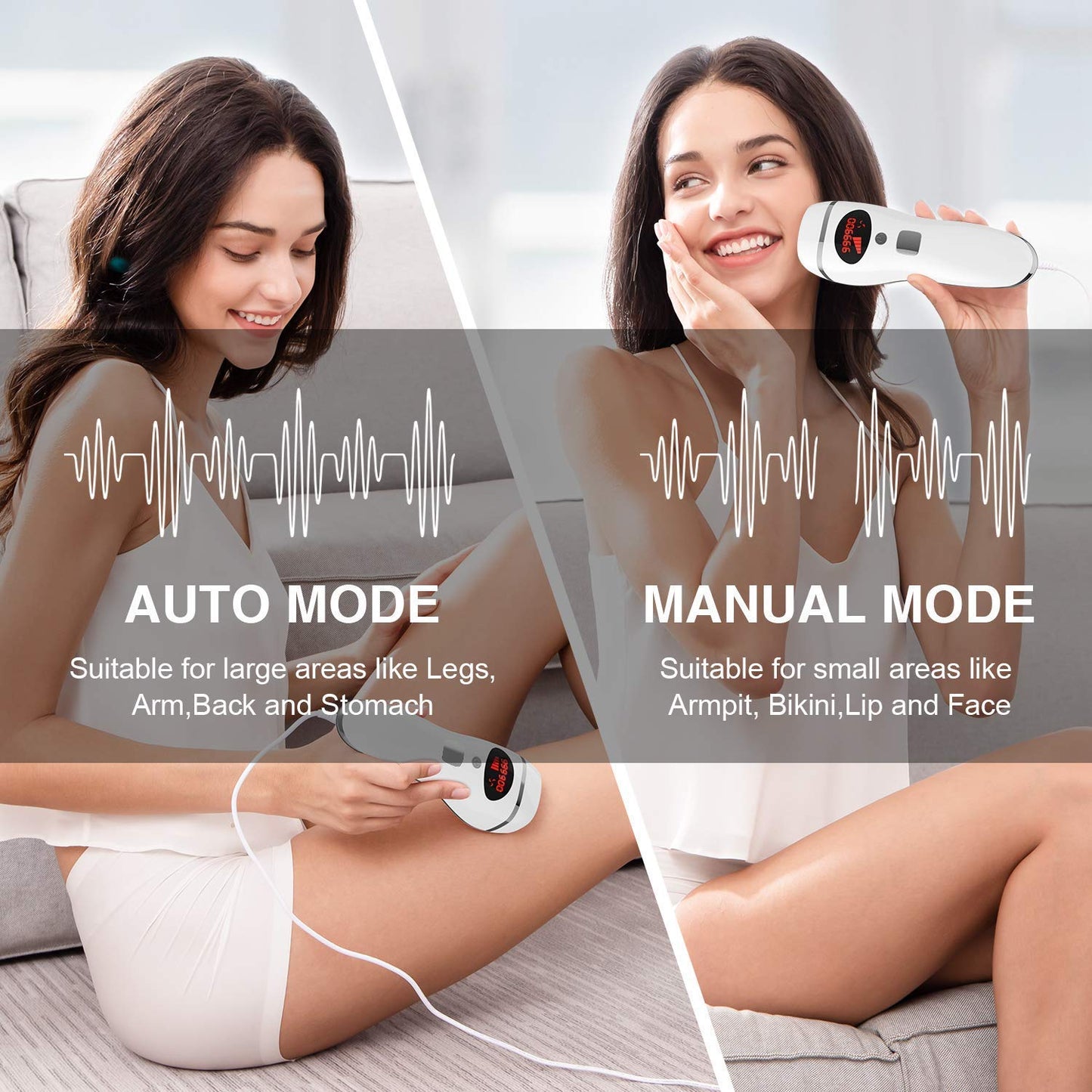 Laser Hair Removal IPL Hair Removal for Women and Men Permanent Painless at-Home Device Upgraded to 999,900 Flashes for Face Armpits Legs Arms Bikini Line