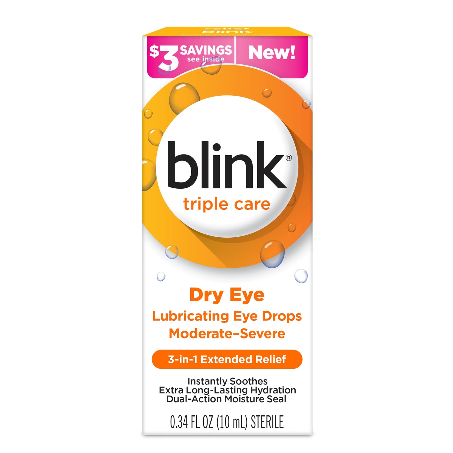 Blink® Triple Care Lubricating Eye Drops 0.34 fl oz (10 mL