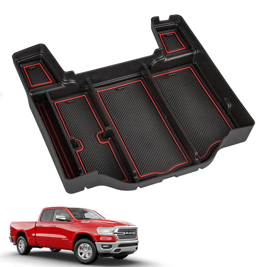 Center Console Organizer Tray for Dodge RAM 1500 2500 3500 2023 2022 2021 2020 2019 Armrest Storage Box Accessories Black