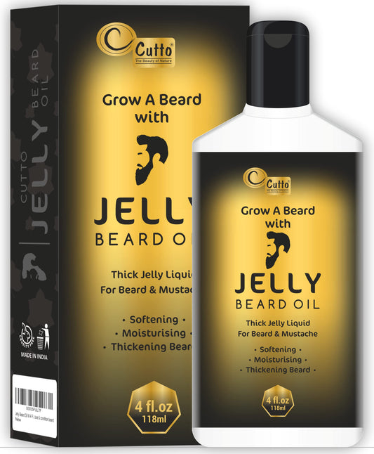 CUTTO -THE BEAUTY OF NATURE Jelly Beard Oil – 4 Fl.oz/118 ML I Unique for Gentleman I Best for Styling Shaping & Growth Mustache I Nourish, moisture & condition beard