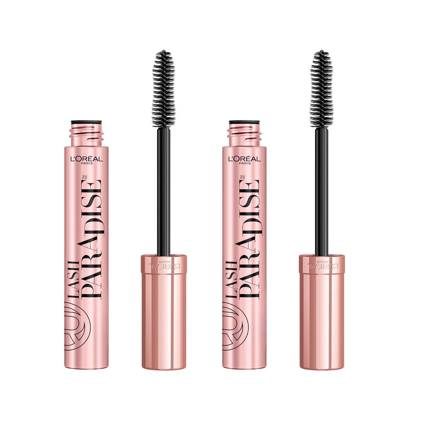 L’Oréal Paris Voluminous Makeup Lash Paradise Mascara, Voluptuous Volume, Intense Length, Feathery Soft Full Lashes, No Flaking, No Smudging, No Clumping, Blackest Black, 0.25 Fl Oz (Pack of 2)