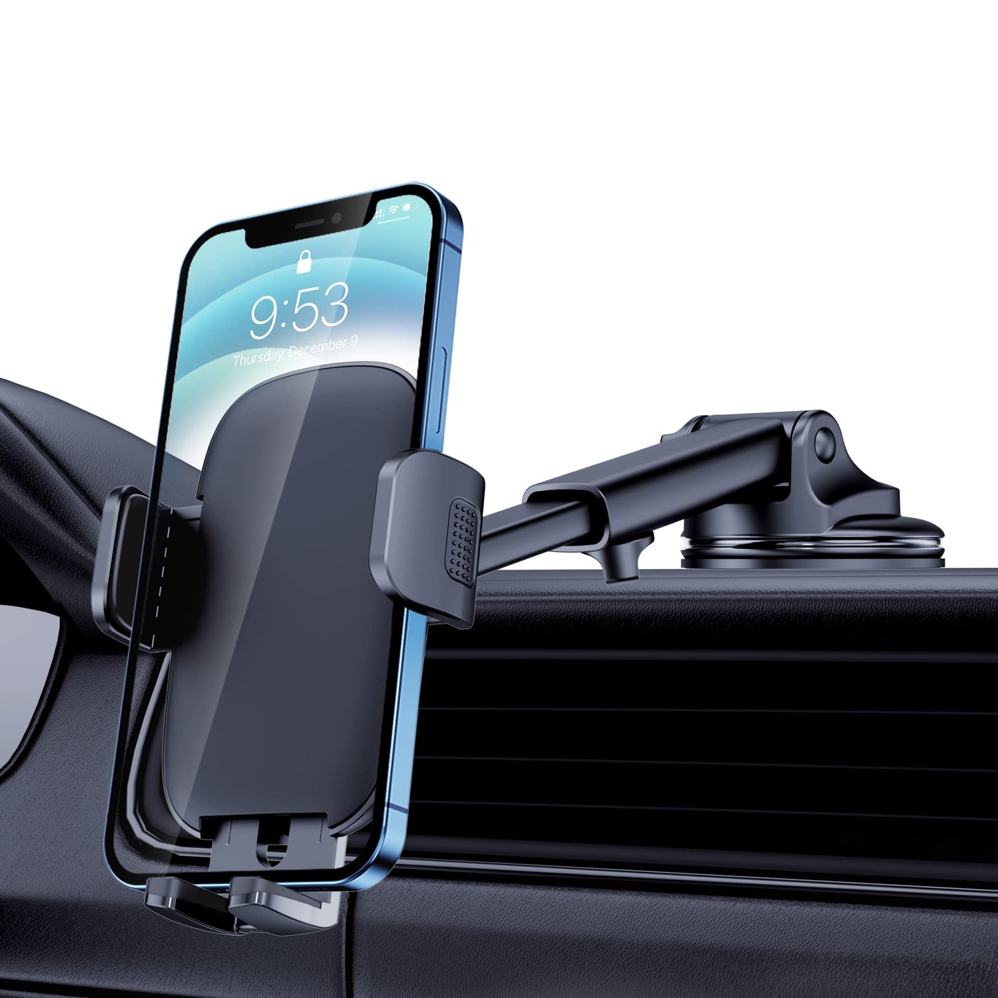 Car Phone Holder Mount Phone Mount for Car Windshield Dashboard Air Vent Universal Hands Free Automobile Cell Phone Holder Fit for iPhone Smartphones