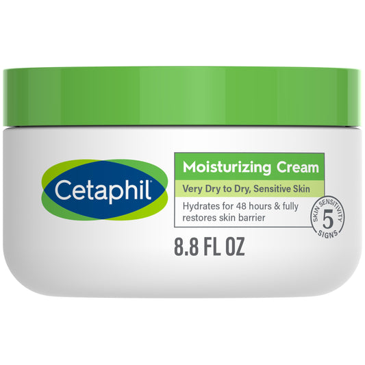 Cetaphil Body Moisturizer, Hydrating Moisturizing Cream for Dry to Very Dry, Sensitive Skin, NEW 8.8 oz, Fragrance Free, Non-Comedogenic, Non-Greasy