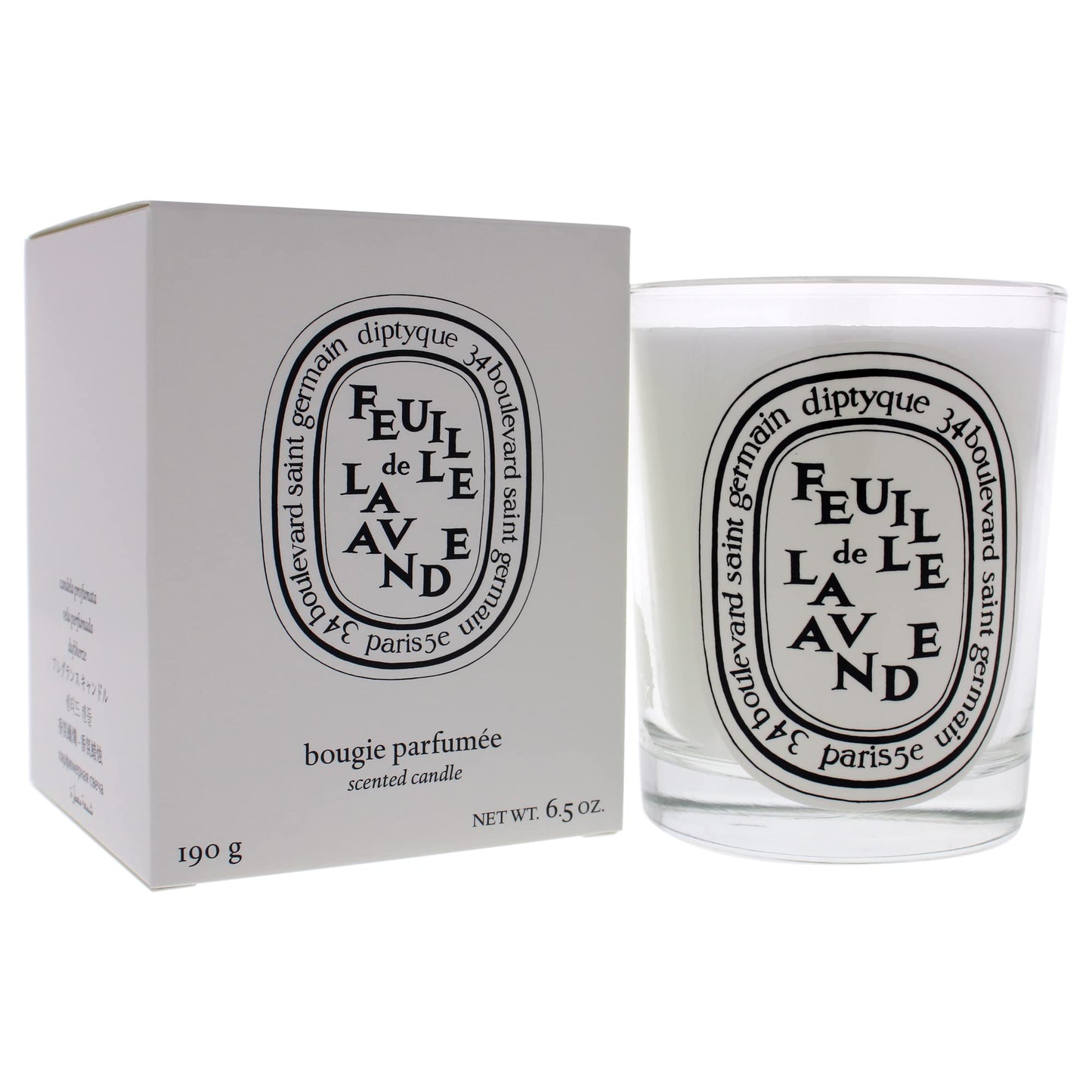 Diptyque Feuille de Lavande Candle-6.5 oz.,Lavender,I0088712