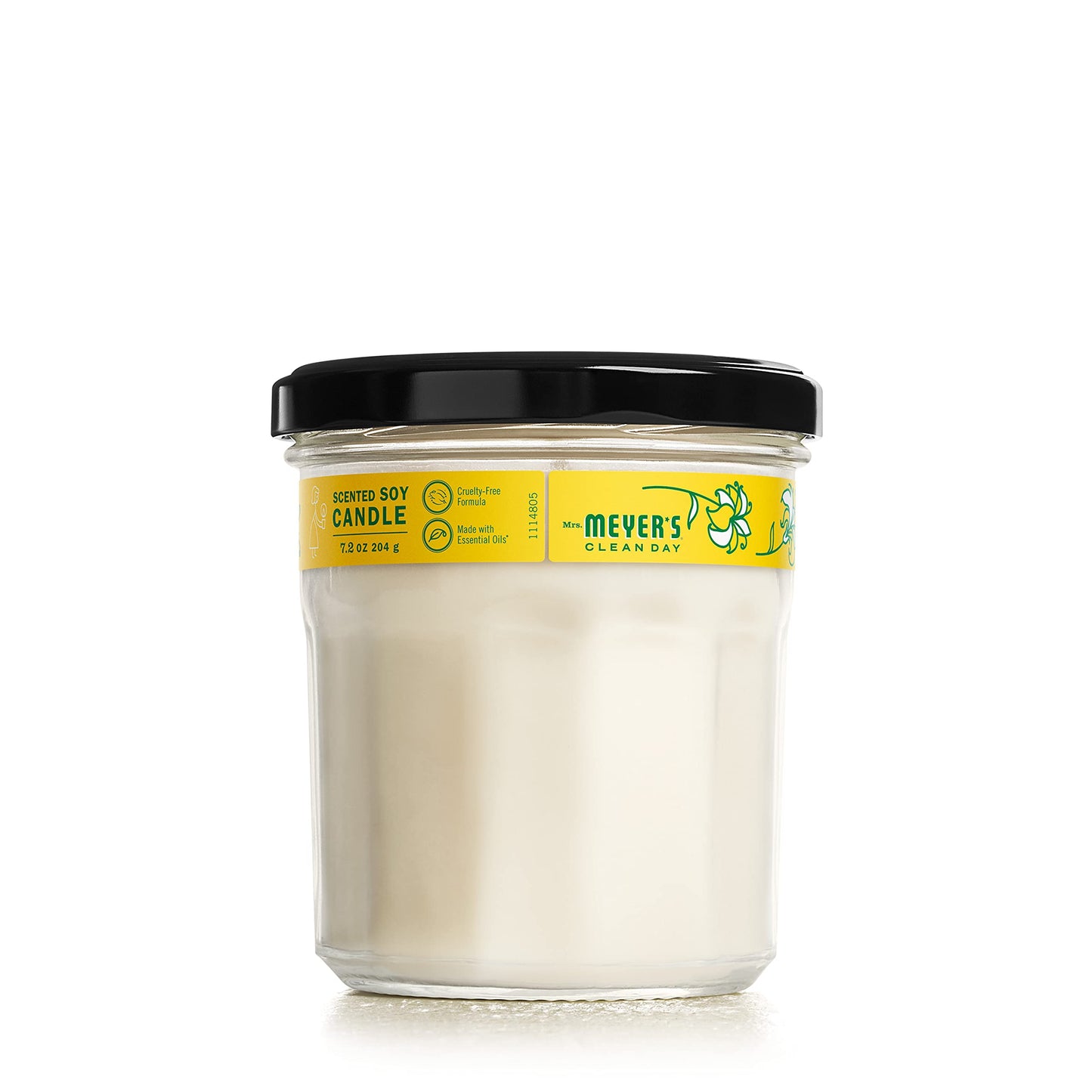 Mrs. Meyer's Soy Aromatherapy Candle, 35 Hour Burn Time, Made with Soy Wax and Essential Oils, Honeysuckle, 7.2 oz