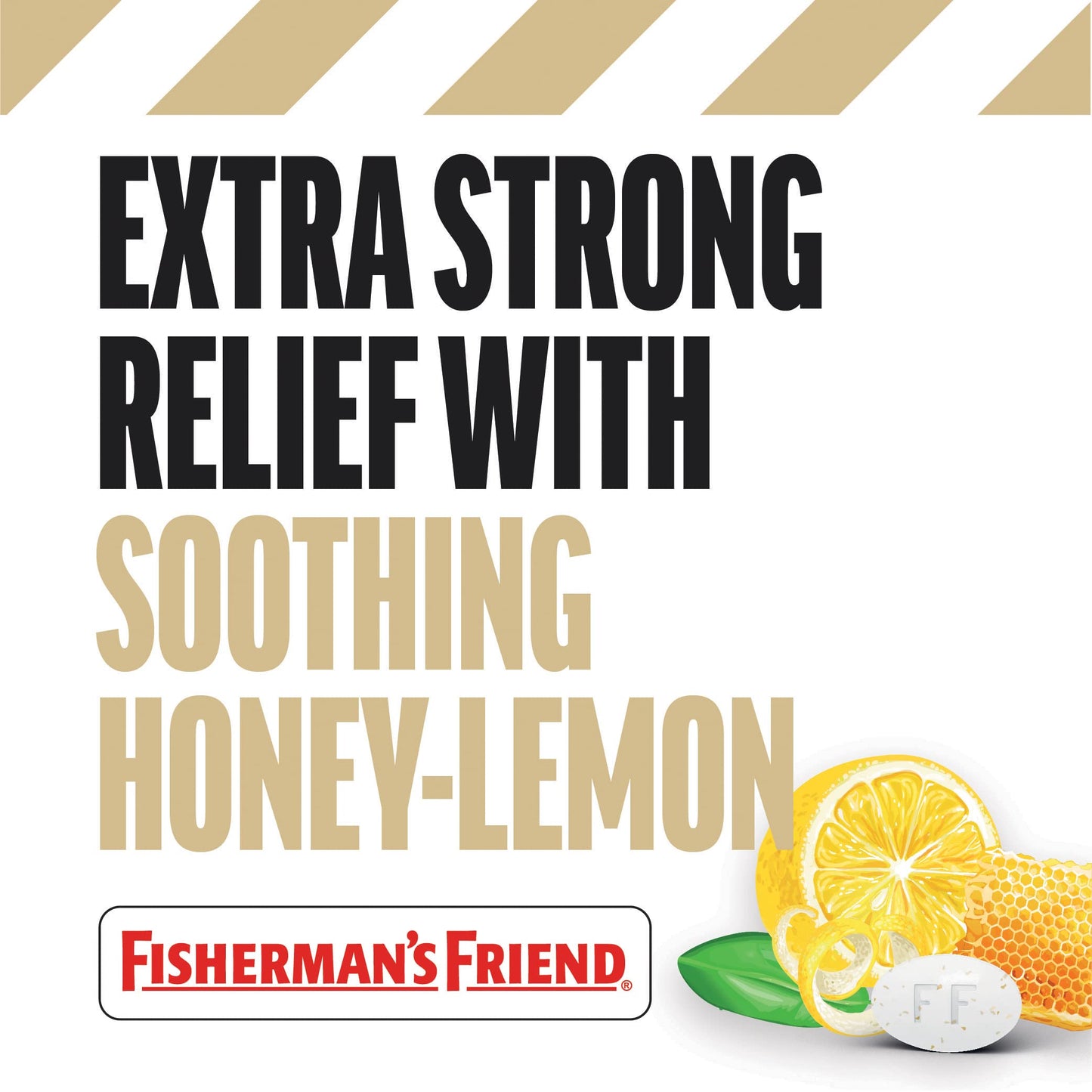 Fisherman's Friend Cough Drops, Cough Suppressant and Sore Throat Lozenges, Sugar Free Honey-Lemon, 5.52mg Menthol, 240 Drops (6 Packs of 40)