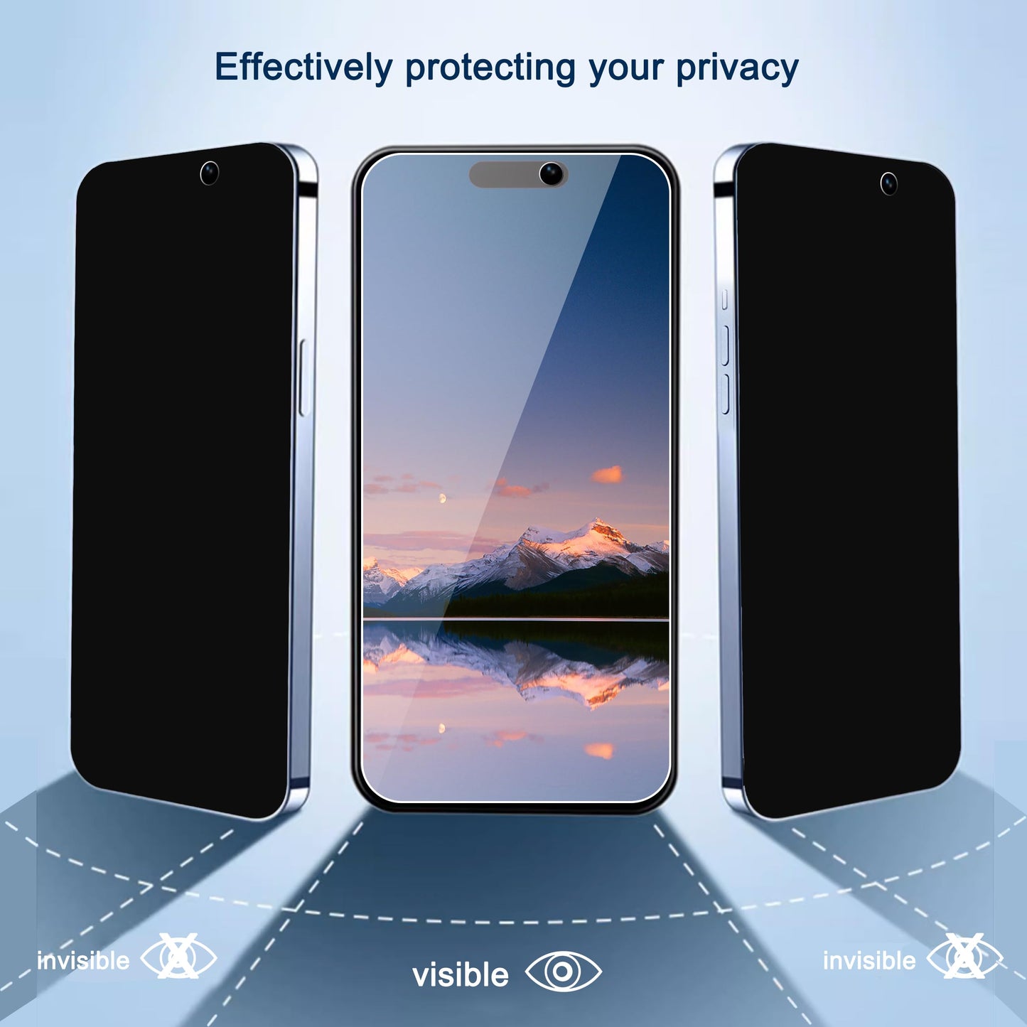 Ailun Privacy Screen Protector for iPhone 15 Plus/iPhone 15 Pro Max [6.7 Inch] Display 3 Pack Anti Spy Private Tempered Glass [Black] [3 Pack]