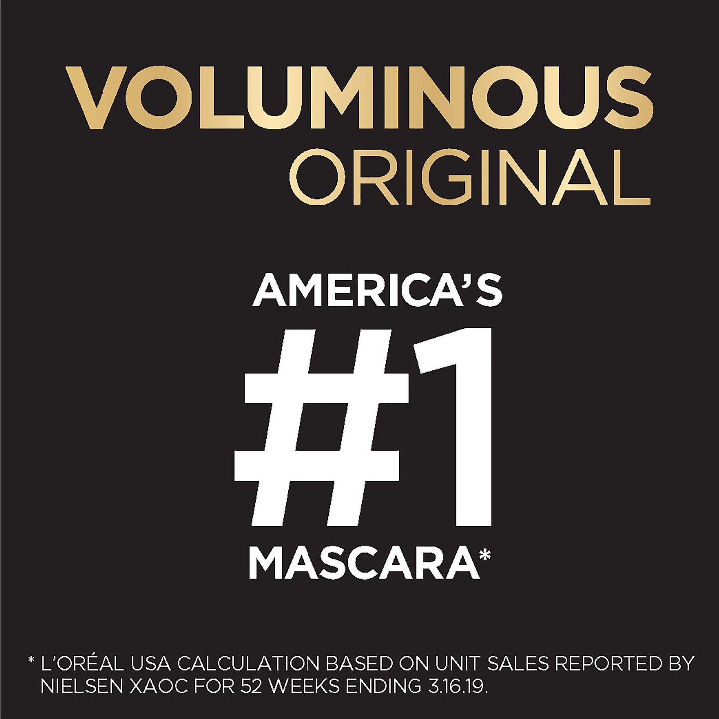 L’Oréal Paris Makeup Voluminous Original Volume Building Mascara, Black Brown, 0.28 fl; oz.