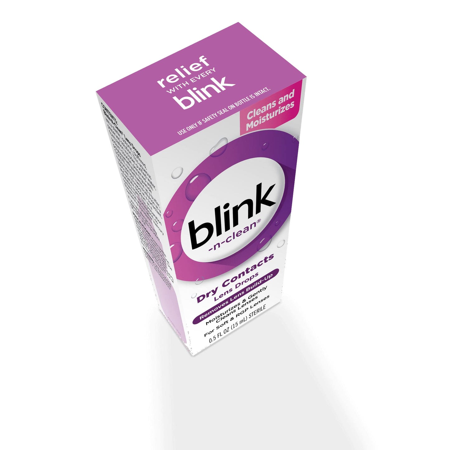 blink-n-clean Lens Drops for Soft & RGP Lenses, 0.5 Fluid Ounces (Pack of 1)