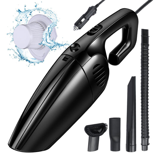 JUSTTOP Portable Car Vacuum Cleaner High Power 120W/5000Pa Corded Handheld Auto Accessories Kit for Detailing and Cleaning Car Interior