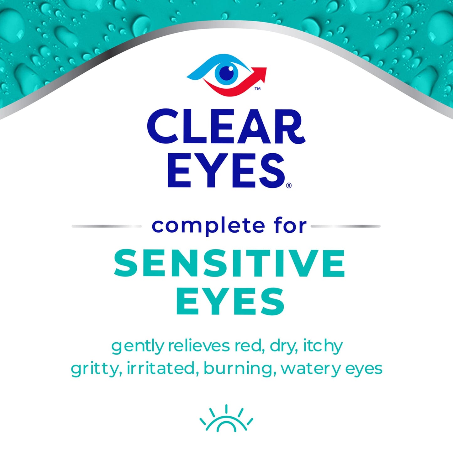 Clear Eyes, Sensitive Eyes, Eye Drops, 0.5 Oz, 2 Pack