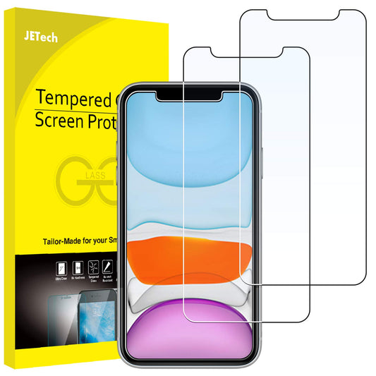 JETech Screen Protector for iPhone 11 and iPhone XR 6.1-Inch, Tempered Glass Film, 2-Pack