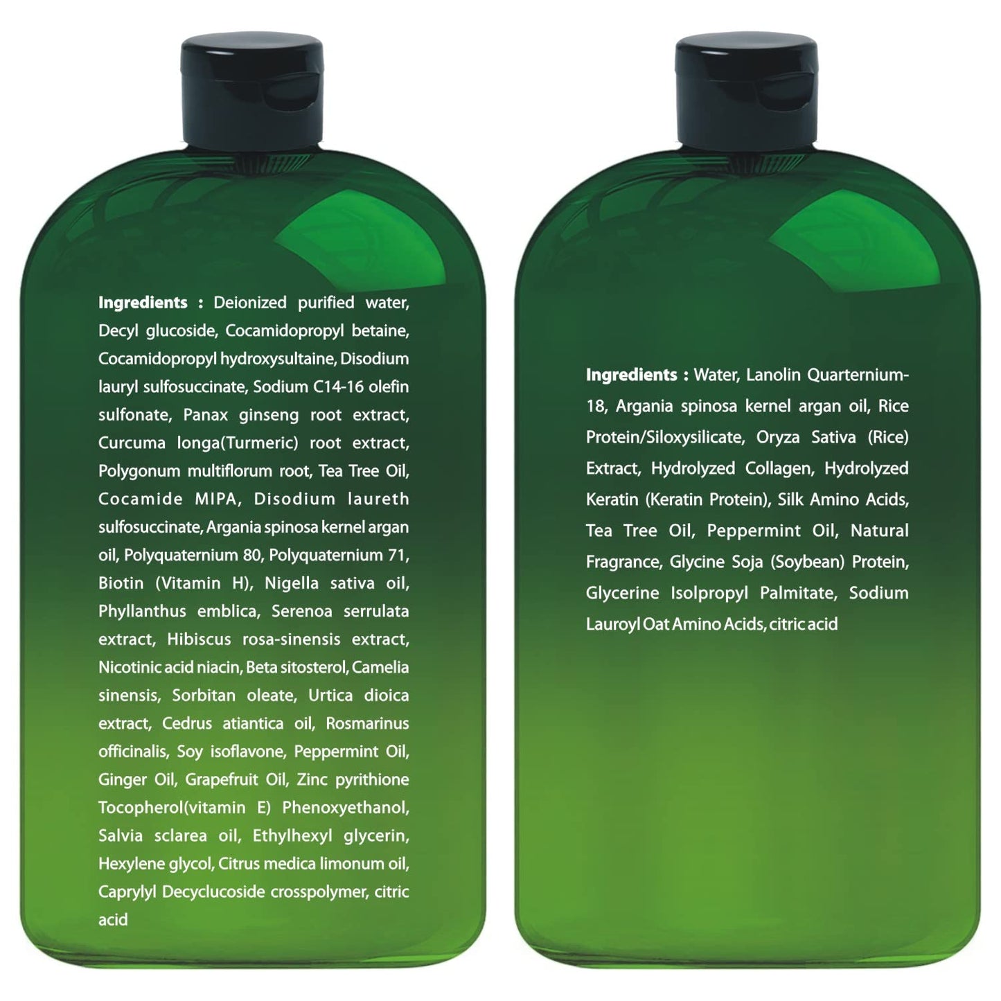 Tea Tree Mint Shampoo and Conditioner - contains Pure Tea Tree Oil & Peppermint Oil - Promotes Hair Growth, Fights Hair Loss & Dandruff, Lice & Itchy Scalp - Men & Women Sulfate Free -16 oz x 2