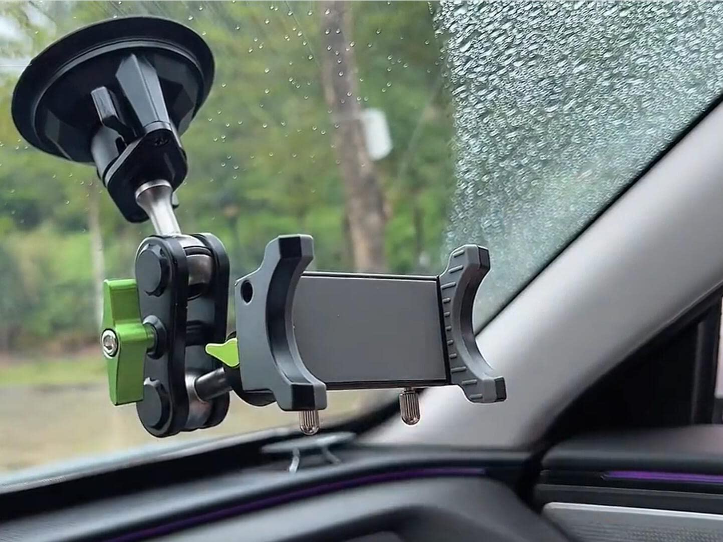 Universal Ball Head Arm for Phone Suction Cup Phone Holder 360° Rotating Car Phone Holder Mount for Car Dashboard Windshield Vehicle Sunroof Compatible with iPhone & Samsung and Other Mobile Phones