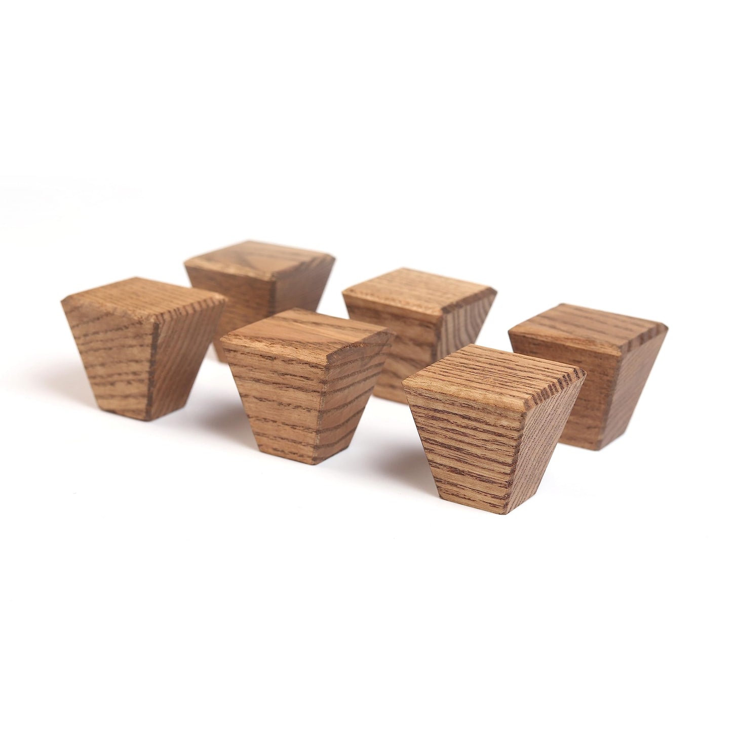 6 Pack Walnut Wood Cabinet Knobs Finished - 1x1 inches Diamond Shape - Wooden Drawer Pulls, Handles for Cabinets Doors, Dresser and Drawers Knob, Kitchen Cabinet Door Handle, Cabinet Hardware