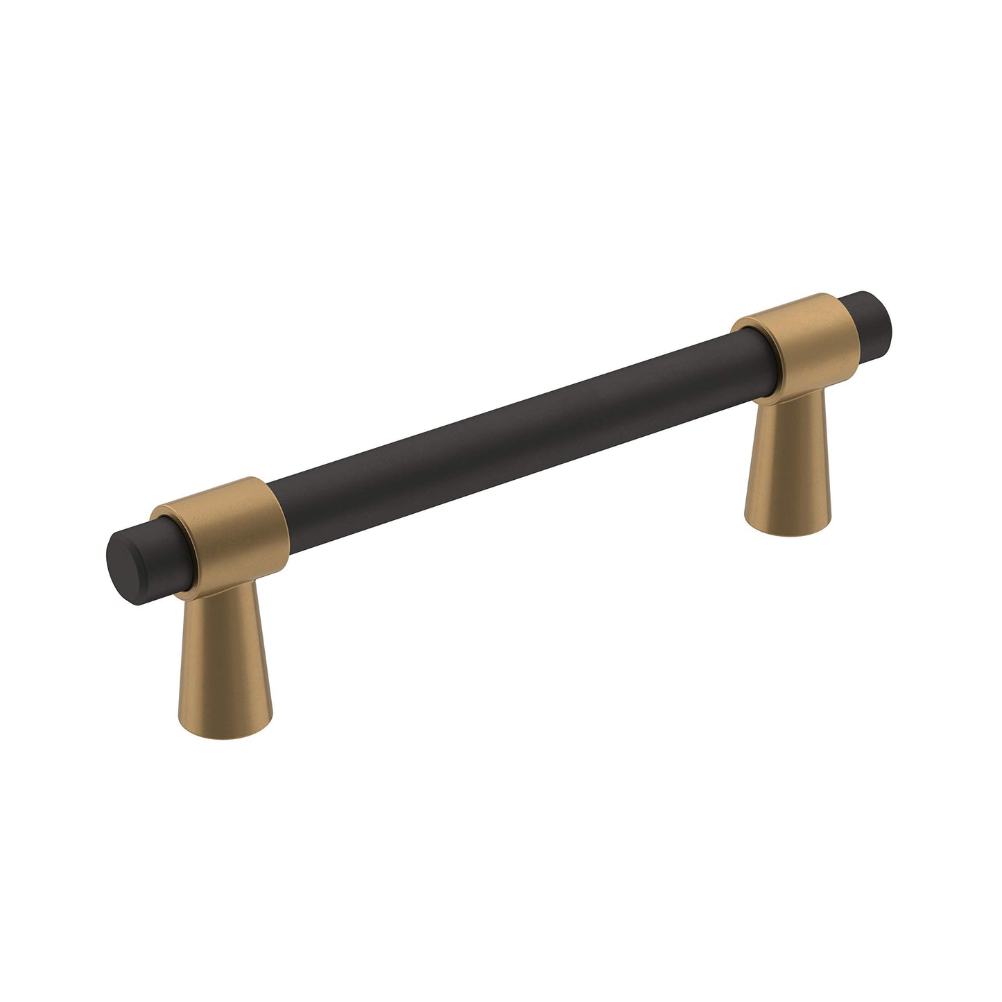 Amerock | Cabinet Pull | Matte Black/Champagne Bronze | 3-3/4 inch (96 mm) Center-to-Center | Mergence | 1 Pack | Drawer Pull | Cabinet Handle | Cabinet Hardware