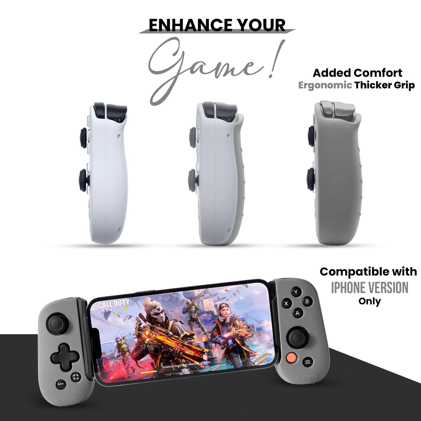 Silicone Sleeve Case Skin Cover for Backbone Controller - Ergonomic Sleeve Slip Shell for Enhanced Gaming Experience with Strong Hold [for iPhone Version ONLY] Thicker Grip