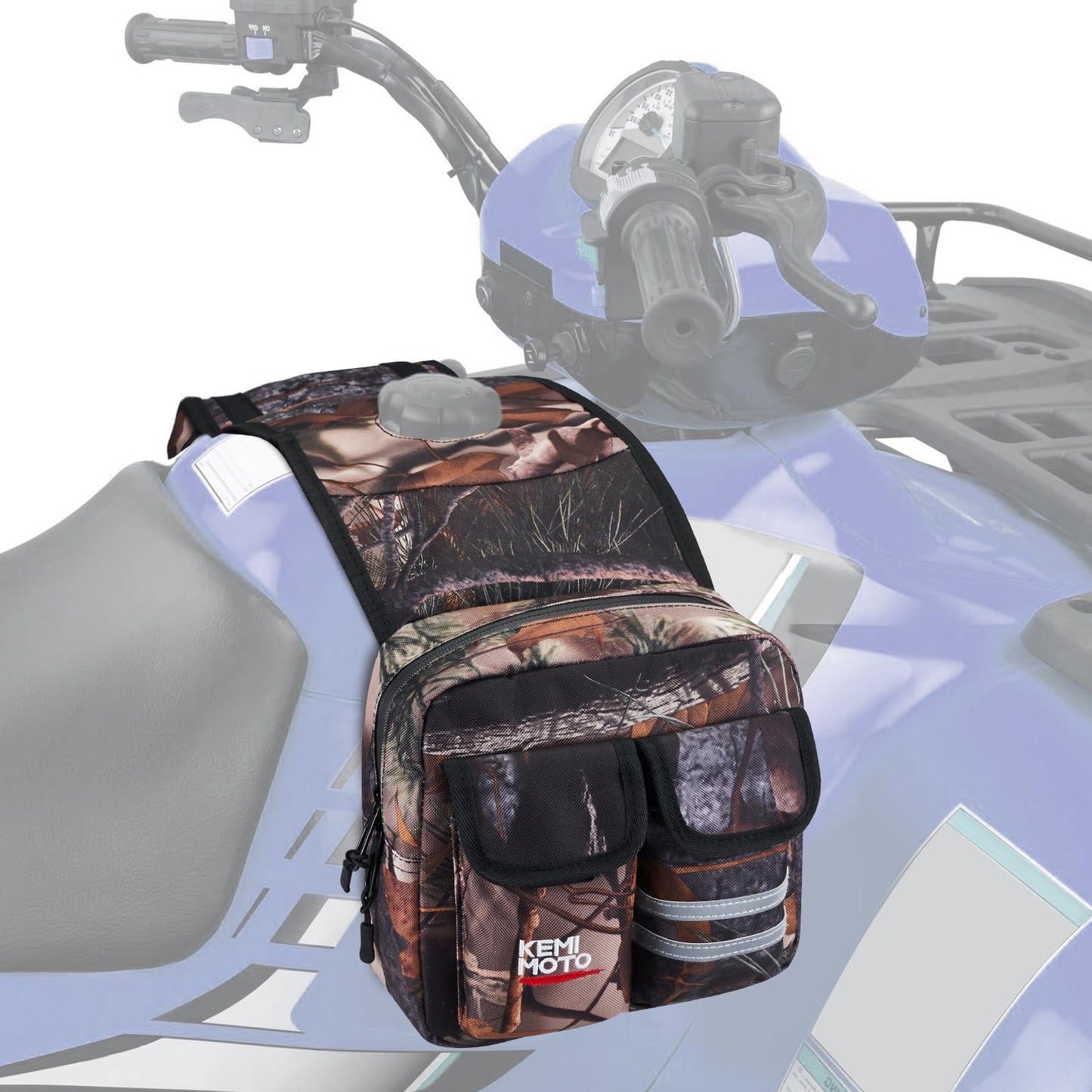 KEMIMOTO ATV Tank Bag Waterproof W/Cooler ATV Accessories Motorcycle Saddle Bag Compatible with Most ATV and Snowmobile Bicycle