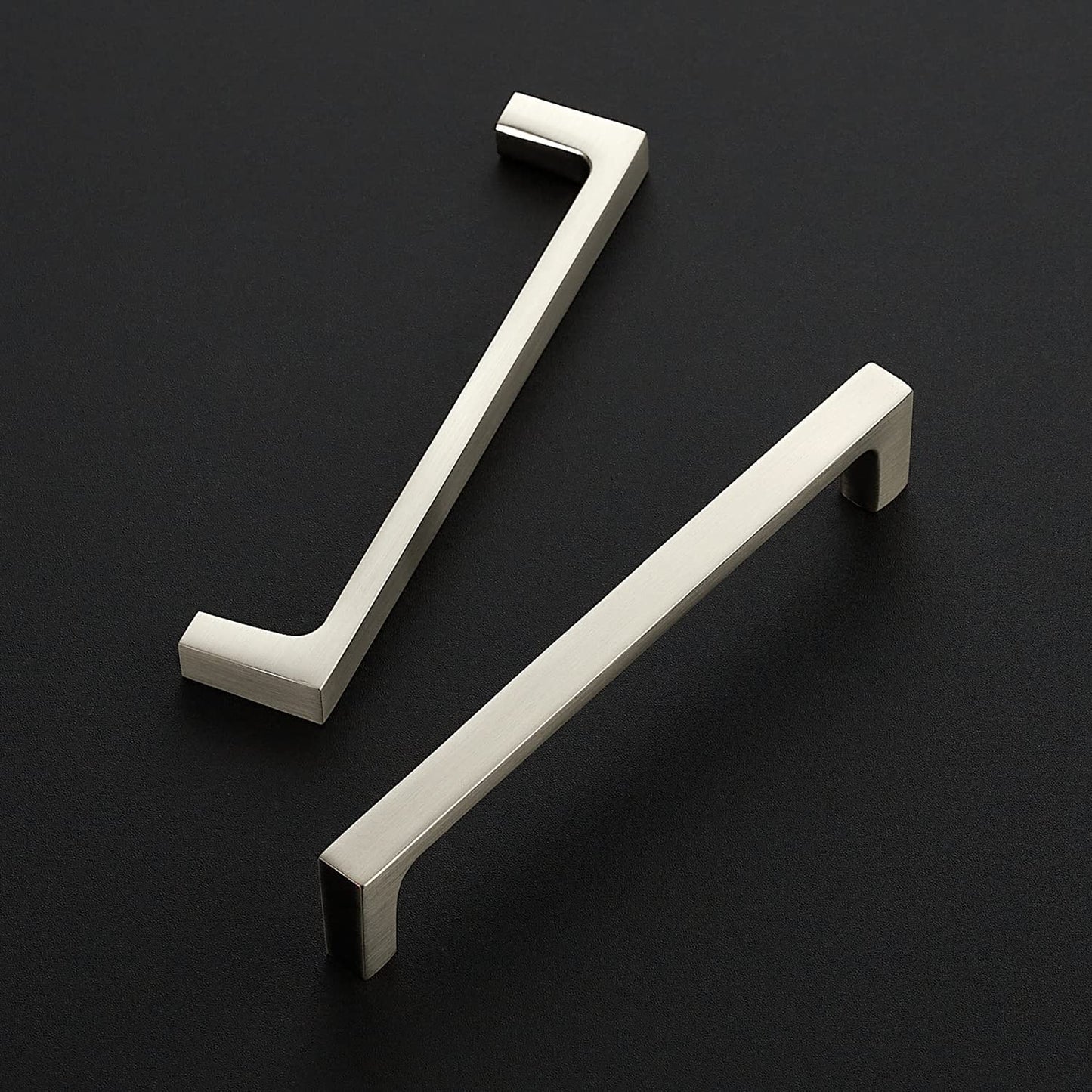 Ravinte 25 Pack Solid 5 Inch Kitchen Square Cabinet Handles Brushed Nickel Cabinet Pulls Drawer Pulls Kitchen Cabinet Hardware Kitchen Handles