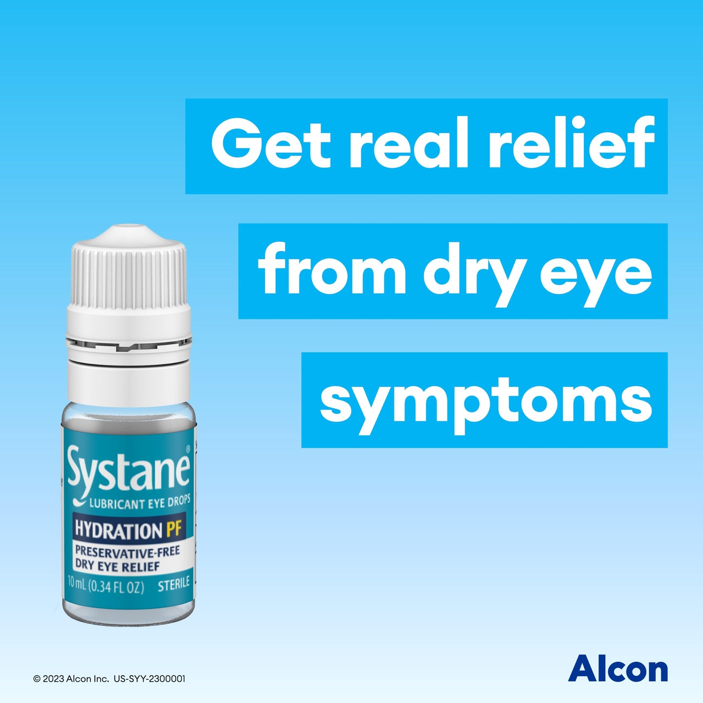 Systane Hydration Multi-Dose Preservative-Free Eye Drops Dry Eye Relief Twin Pack (2x10ml)