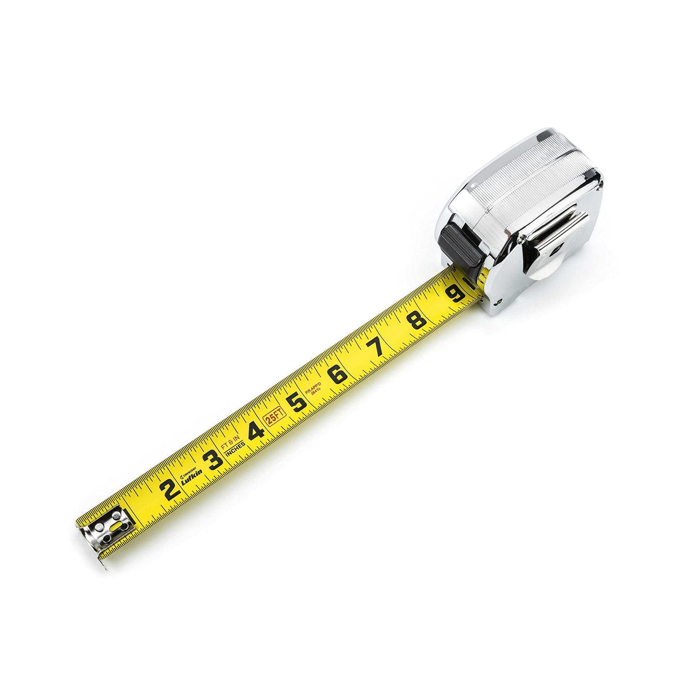 Crescent Lufkin 1-1/8" x 25' Chrome Case Yellow Clad Tape Measure - L925-02 (Pack of 2)