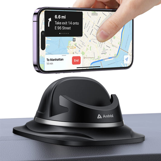 andobil 2023 Upgraded Dashboard Phone Holder Car, Non-Slip Phone Pad for Car 360° Rotatable Silicone Car Phone Mount, Desk Phone Stand Compatible with iPhone, Samsung, Android, GPS, Car Accessories