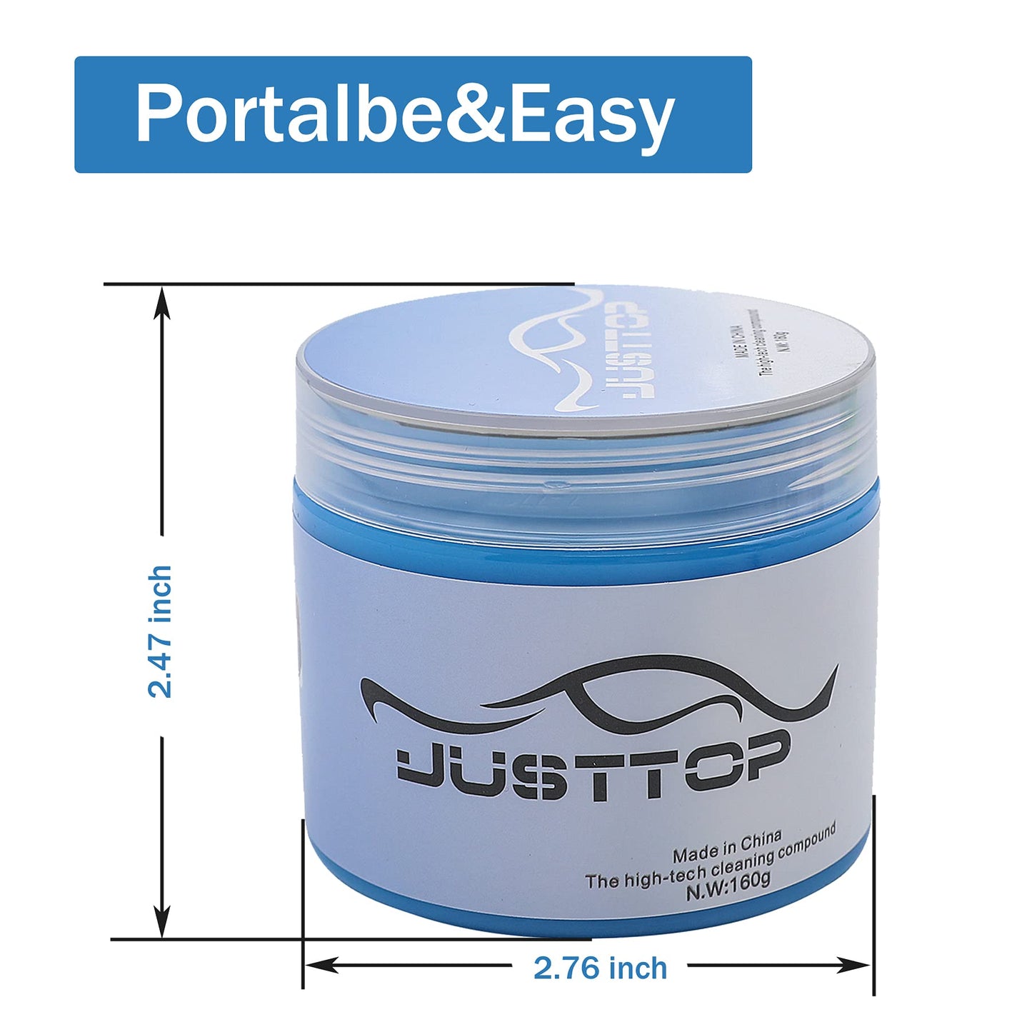 JUSTTOP Universal Cleaning Gel for Car, Detailing Putty Gel Detail Tools Car Interior Cleaner Laptop Cleaner(Blue)