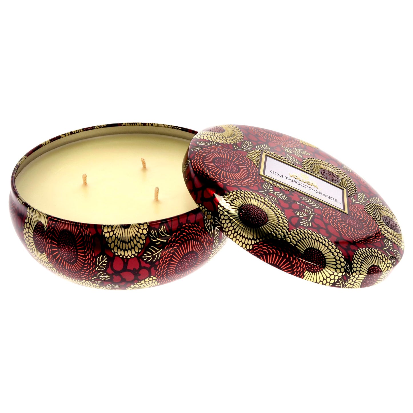 3 Wick Tin Candle - Goji Tarocco Orange by Voluspa for Unisex - 12 oz Candle