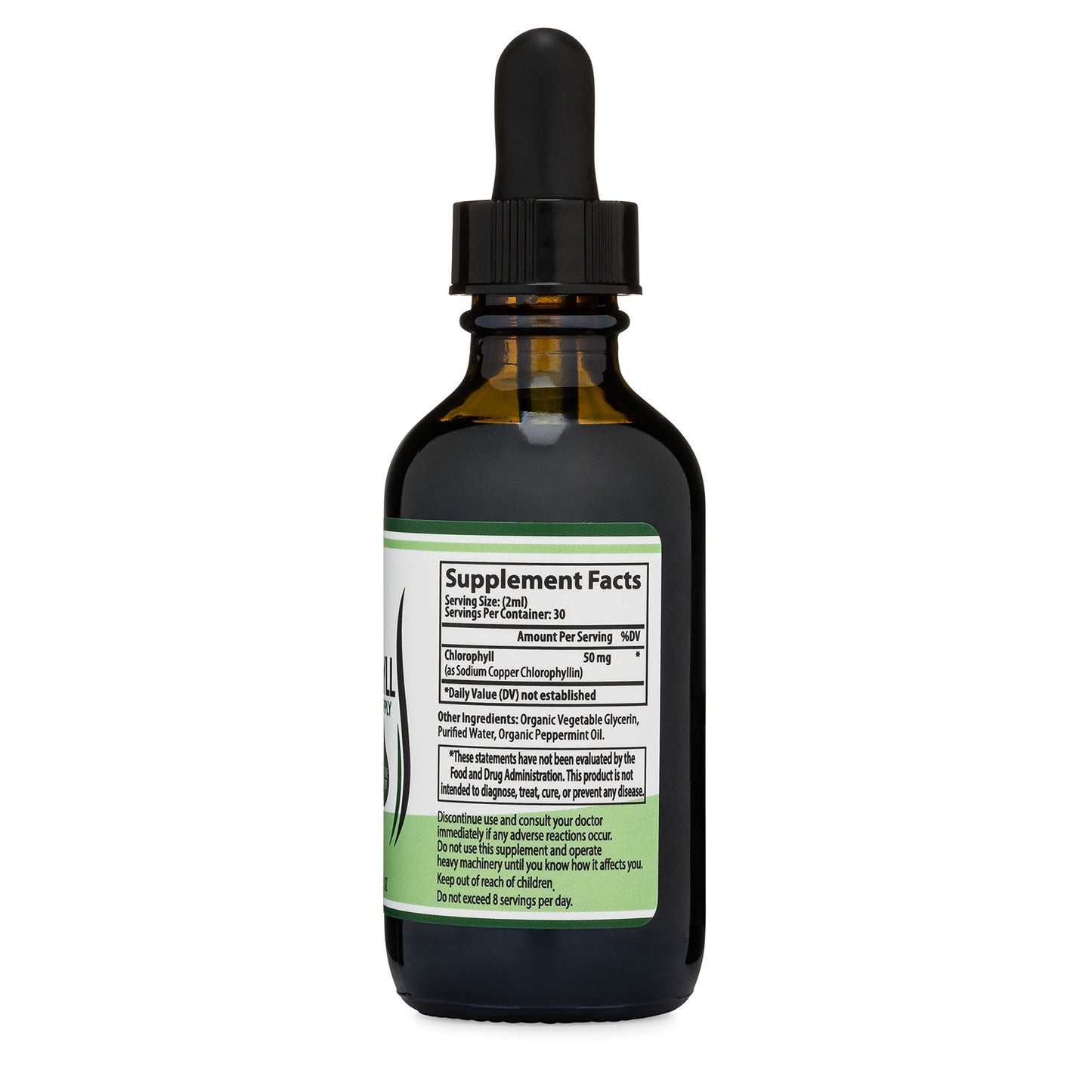 Chlorophyll Liquid Drops - Peppermint Flavored, Natural and Vegan Safe (Rich, Full Texture and Taste, Not Watered Down) for Skin Health, and Immune Function (Líquidas de Clorofila) by Double Wood