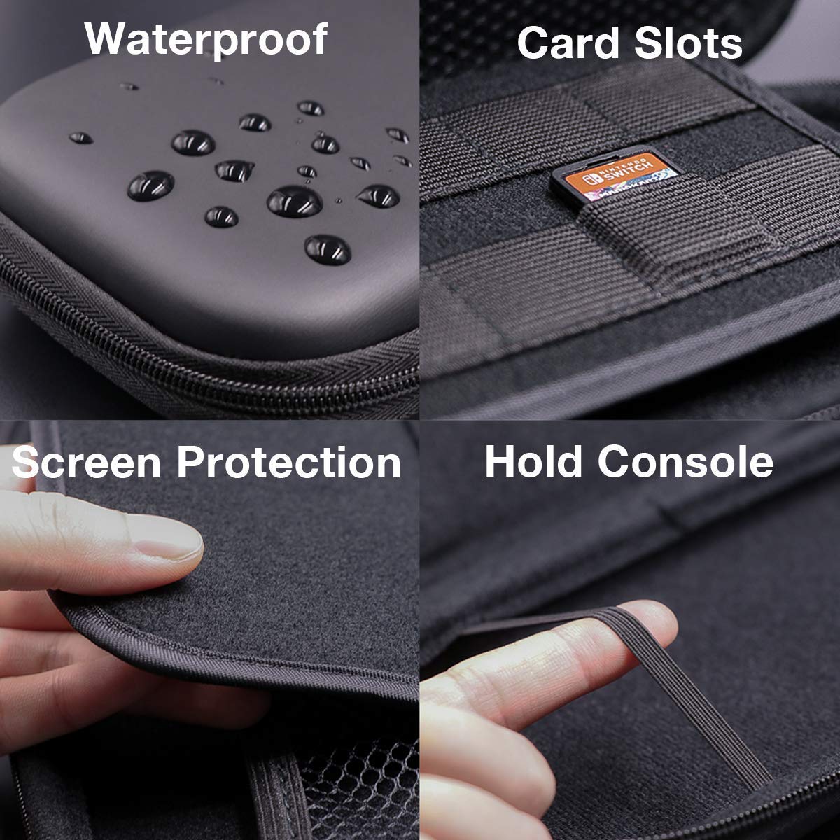 Yogyro Switch Lite Case for Nintendo Switch Lite, Portable Travel Carrying Case with Soft Deluxe Lining. Including Clear Cover Case, Protective Screen Protector, USB Cable for Switch Lite Accessories