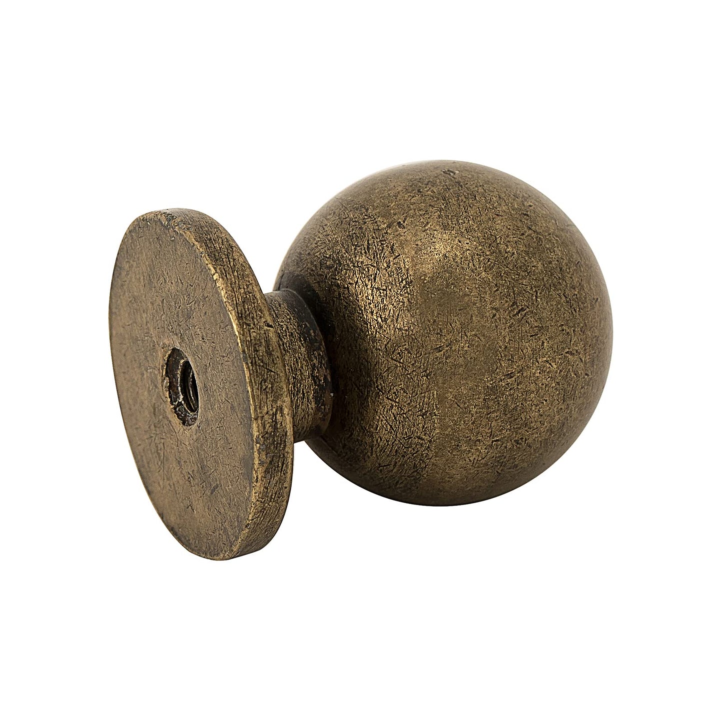 HARPOON Cabinet Round Knobs, Traditional Cabinet Furniture 1" Inch Diameter 25mm Antique Brass 10 Pack