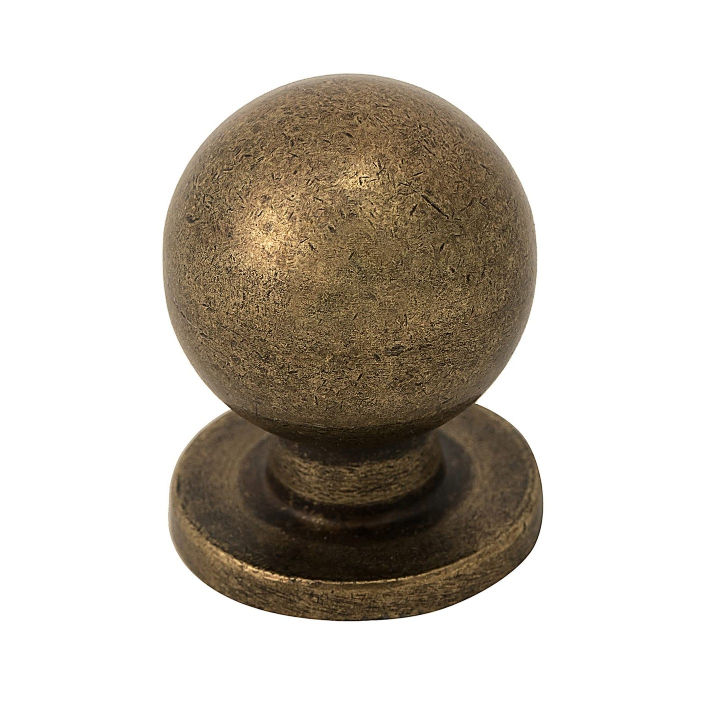 HARPOON Cabinet Round Knobs, Traditional Cabinet Furniture 1" Inch Diameter 25mm Antique Brass 10 Pack