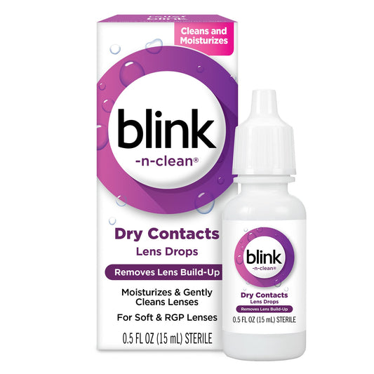 blink-n-clean Lens Drops for Soft & RGP Lenses, 0.5 Fluid Ounces (Pack of 1)