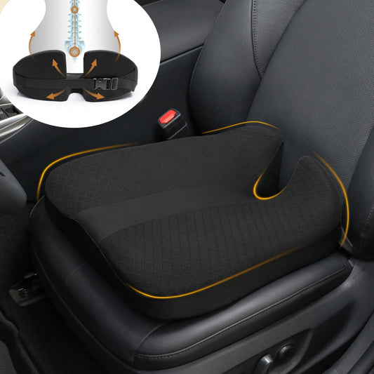 2023 Upgraded Car Seat Cushion Pad Foam Heightening Wedge, Coccyx Cushion for Tailbone Pain Lower Back Pain Relief Seat Cushion for Short People Driving, Truck Seat Cushion for Office Chair