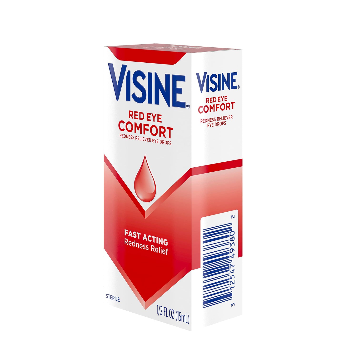 Visine Red Eye Comfort Redness Relief Eye Drops to Help Relieve Red Eyes Due to Minor Eye Irritations Fast, Tetrahydrozoline HCl, 0.5 fl. oz