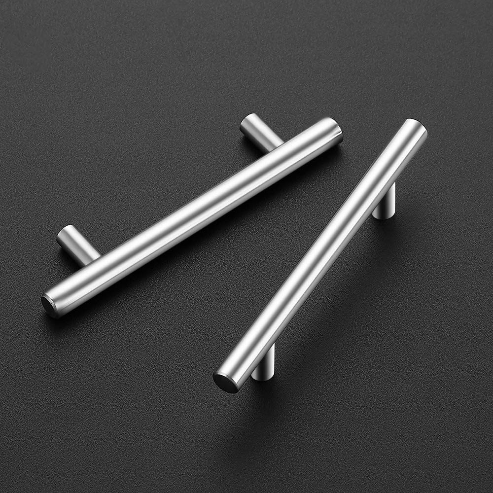 Ravinte 25 Pack | 6'' Cabinet Pulls Brushed Nickel Stainless Steel Kitchen Drawer Pulls Cabinet Handles 6”Length, 3-3/4” Hole Center with Mounting Template