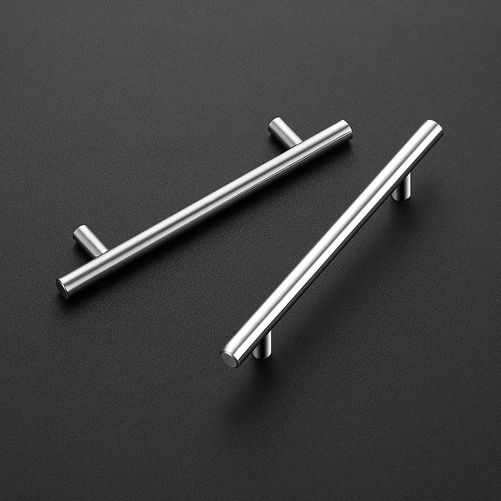 Ravinte 30 Pack | 7.38'' Cabinet Pulls Brushed Nickel Stainless Steel Kitchen Drawer Pulls Cabinet Handles 7-3/8”Length, 5” Hole Center with Mounting Template