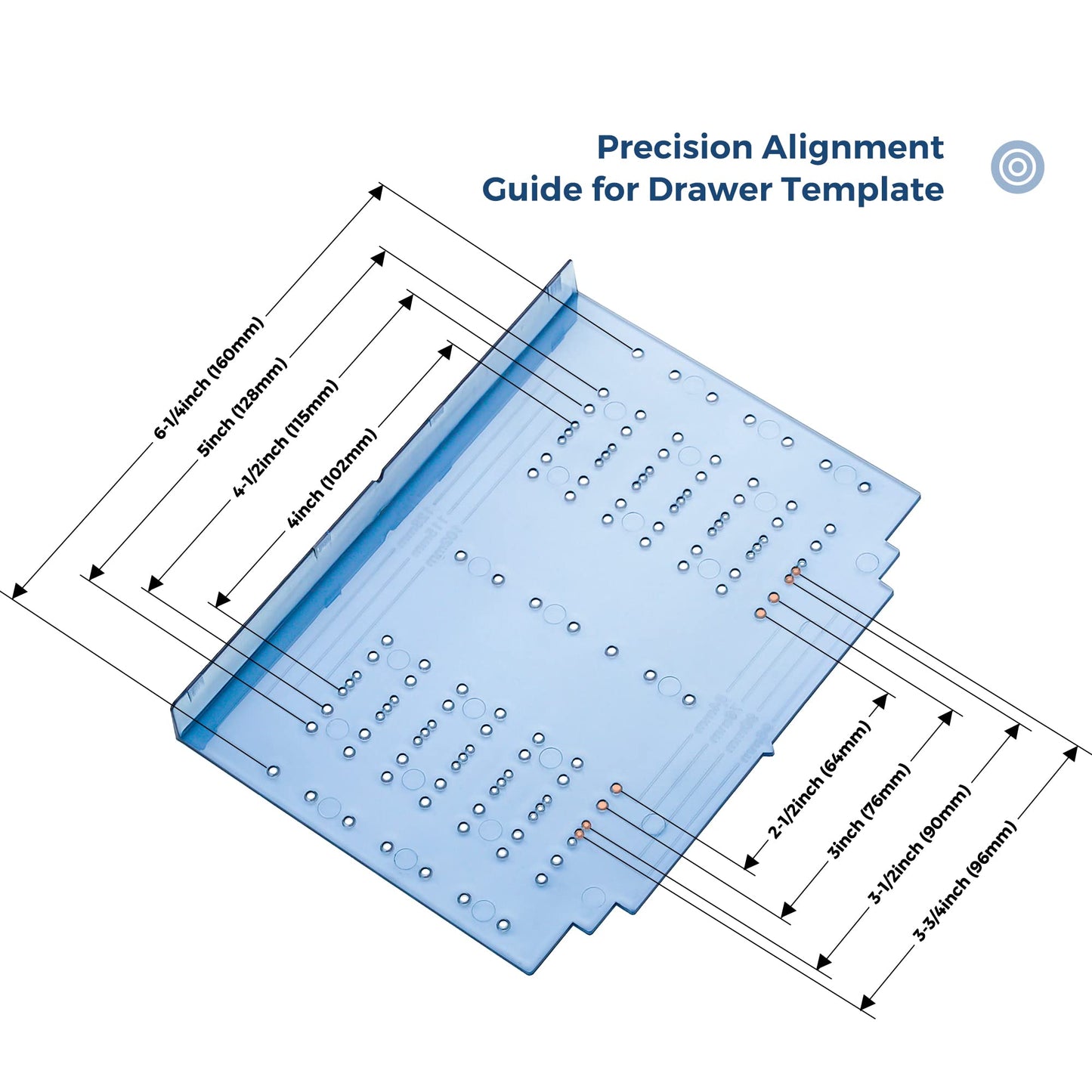 Kitchen Cabinet Pulls Installation Jig Drill Mounting Template for Cabinet Knobs, Handles Drill Template Guide for Drawer Pulls, Hardware Installation Template Kit Include Drill Bit