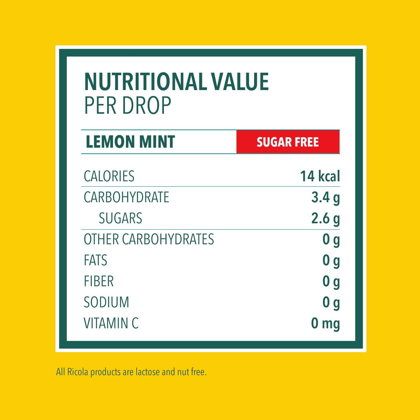 Ricola Big Bag Sugar Free Cough Drops Drops 2245, Lemon, lemon mint, 45 Count, pack of 1