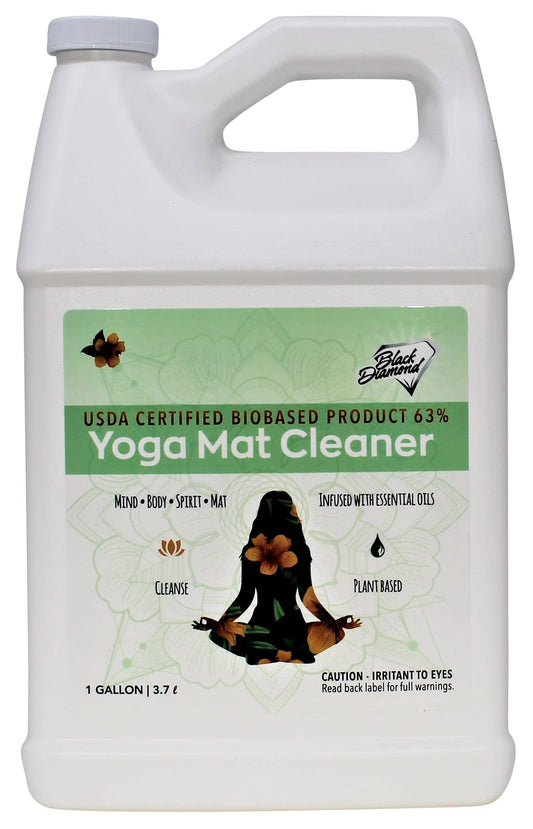 Black Diamond Stoneworks Yoga Mat Spray Cleaner: USDA Certified BIOBASED- Essential Oils, Safe for All Type of Materials, Exercise, Pilates, or Workout Mats. (1 gallon)