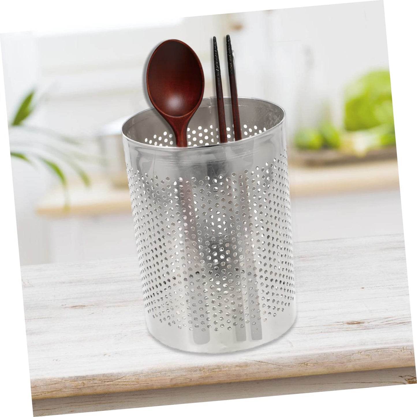 RUNROTOO Stainless Steel Chopstick Holder Hanging Drying Rack Stainless Chopsticks Forks Silverware Stainless Steel Utensil Caddy Dishwasher Chopstick Basket Utensil Crock Holder Hanging