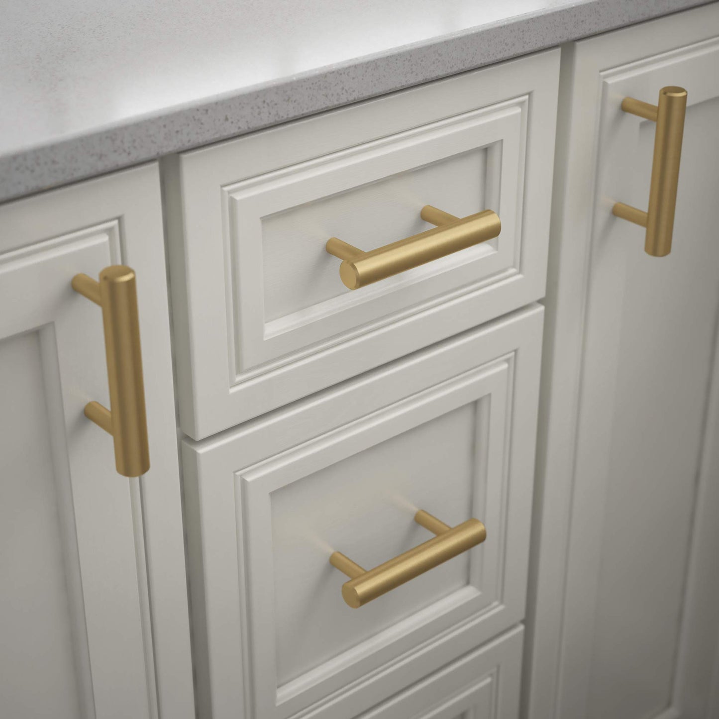 Franklin Brass Oversized Bar Cabinet Pull, Satin Gold, 3 in (76 mm) Drawer Handle, 1 Pack, P41883K-117-C