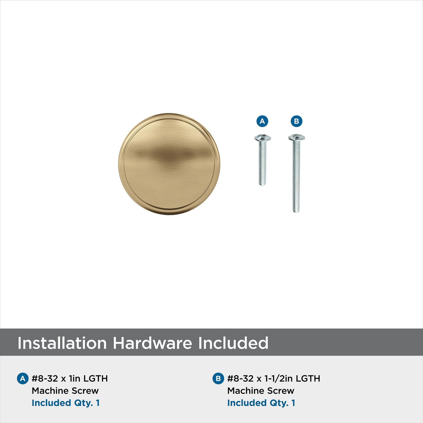 Amerock | Cabinet Knob |Champagne Bronze | 1-1/4 in (32 mm) Diameter Drawer Knob | Ravino | Kitchen and Bath Hardware | Furniture Hardware