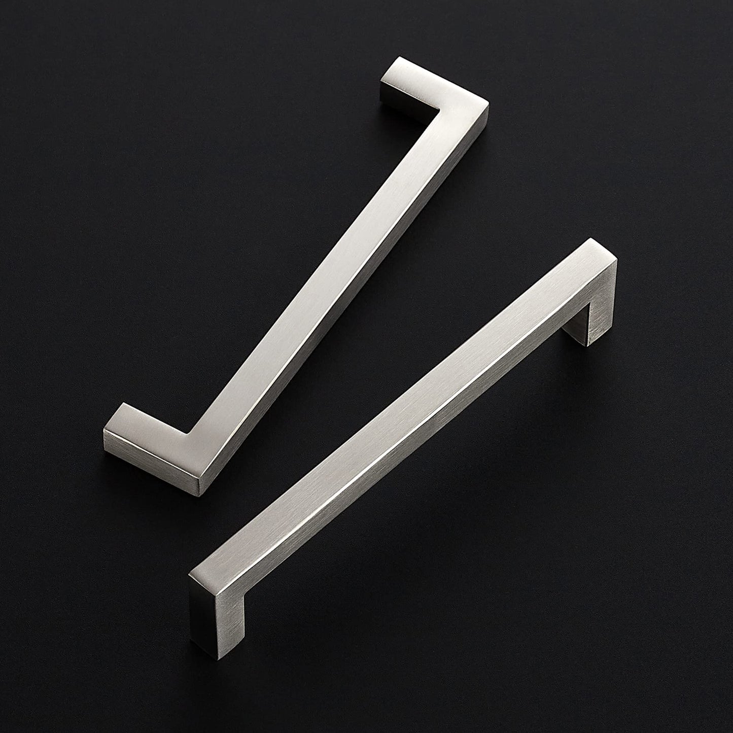 Ravinte 10 Pack 6-1/4 Inch Kitchen Square Cabinet Handles Satin Nickel Cabinet Pulls Brushed Nickel Drawer Pulls Kitchen Cabinet Hardware Kitchen Handles for Cabinets Cupboard Handles Drawer Handles