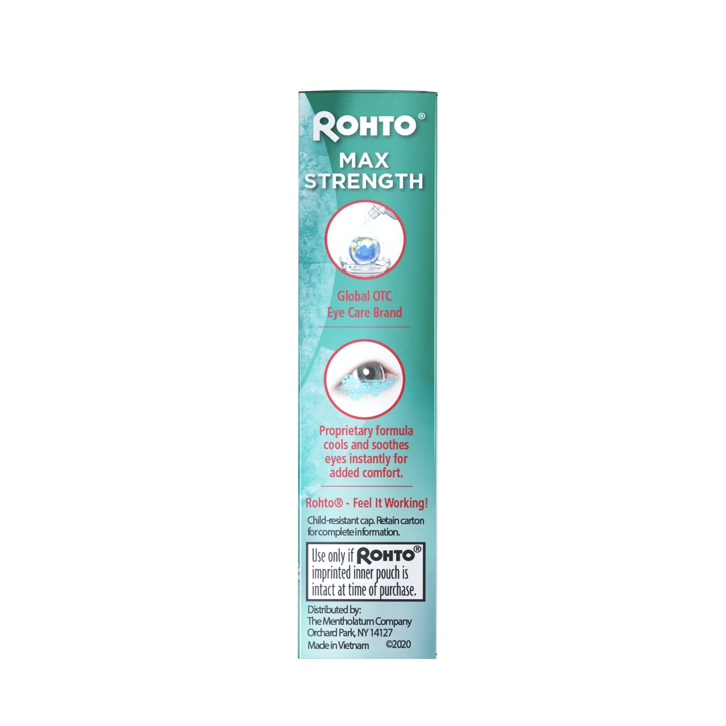 Rohto Cool Max Maximum Redness Relief Cooling Eye Drops, 0.4 Fl Oz (Pack of 3)