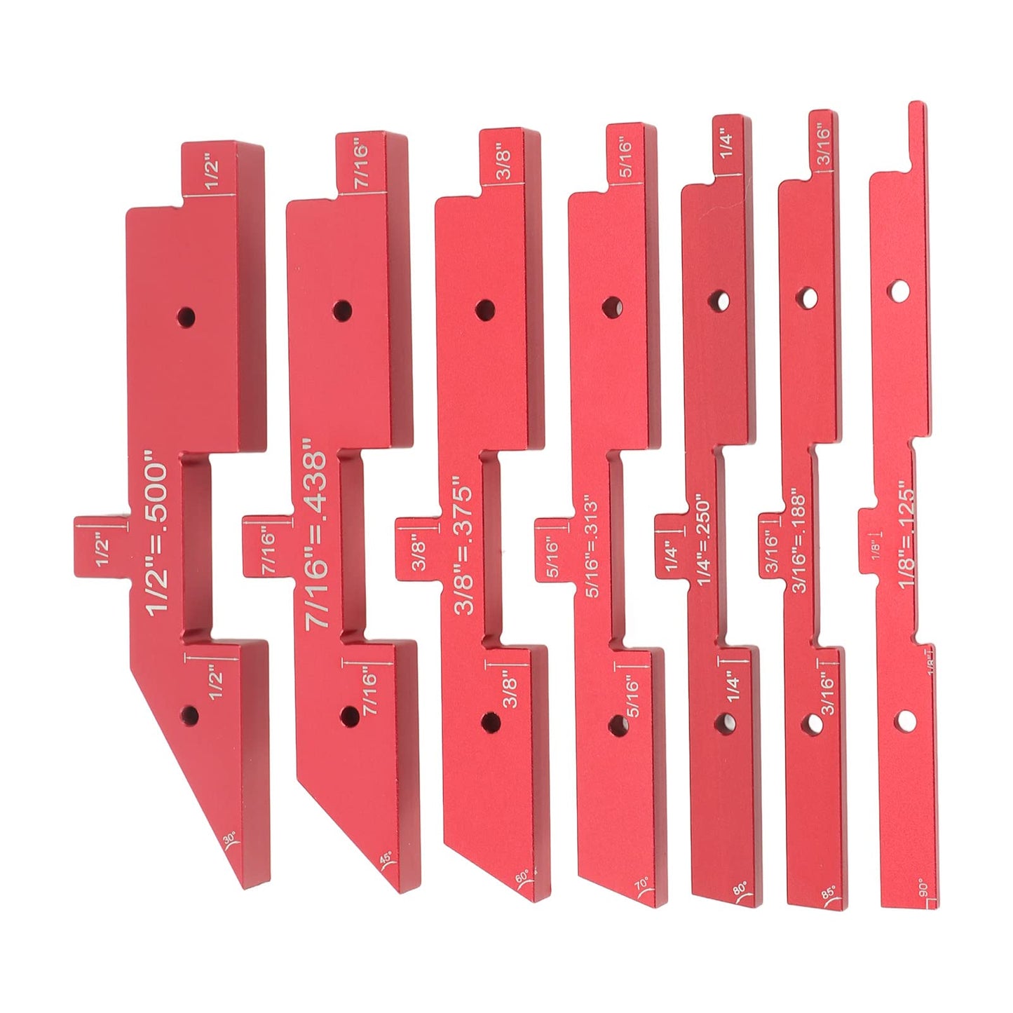 Laying Blocks Woodworking Tools, Convenient and Flexible Laying Blocks, Easy to Read 7 Piece Height Gauge Set for Measuring Depth