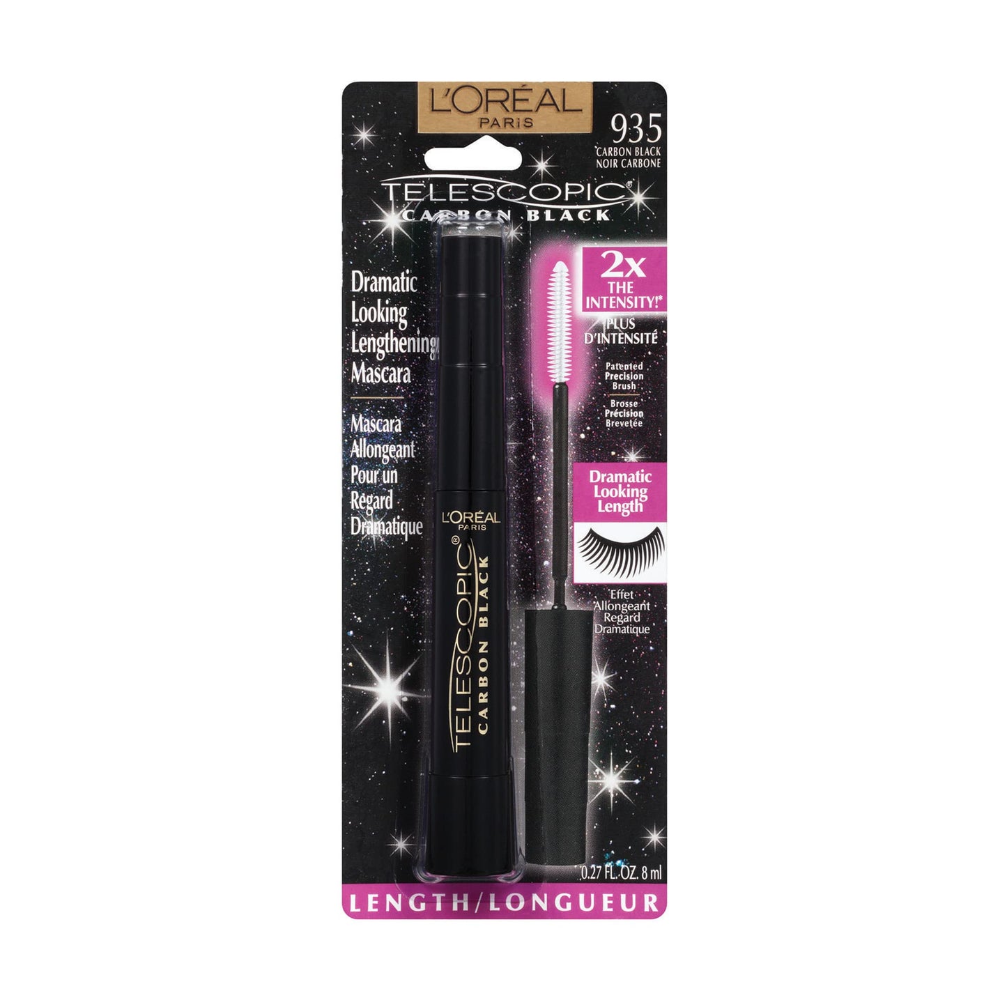 L’Oréal Paris Makeup Telescopic Original Lengthening Mascara, Carbon Black, 0.27 Fl Oz (Pack of 1)